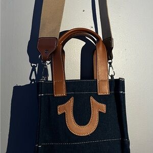 True Religion Beige Strap with Brown Detail